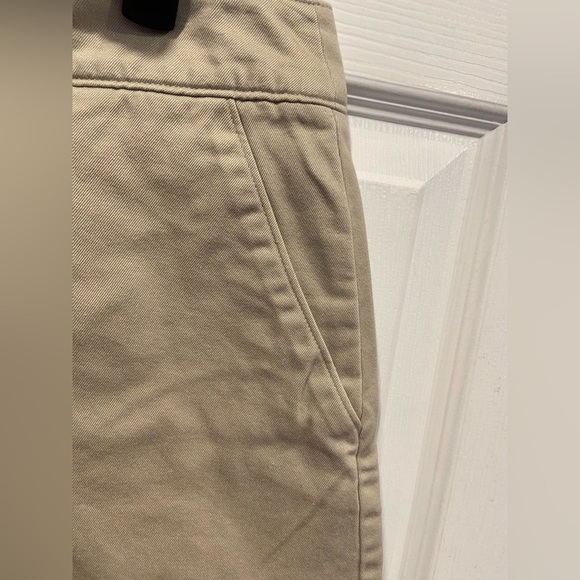 Banana Republic Size 6 Tan Khaki Cotton Chino A Line Button Mini Skirt - Picture 6 of 8